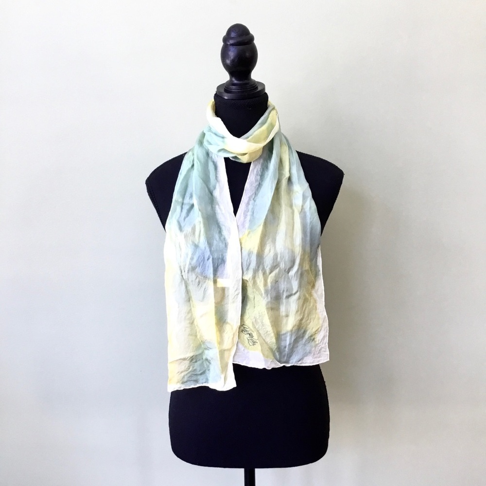 Adele Kelly Rare Vintage Abstract Multicolour Pastel Scarf